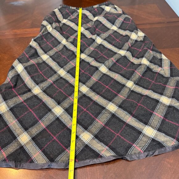 Talbots Wool Blend classic Plaid A-Line Skirt Size 8 - Picture 5 of 8